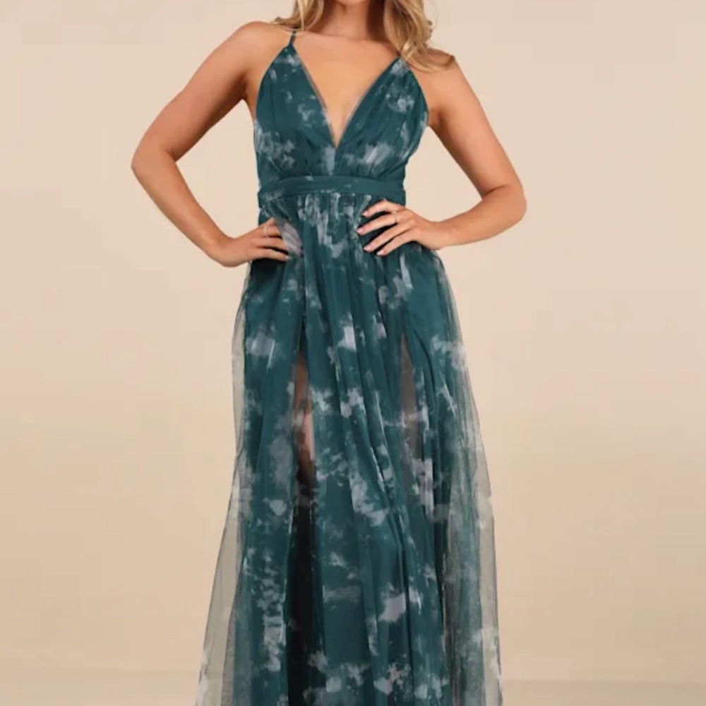 Elegant Moment Emerald Green Backless Maxi Dress